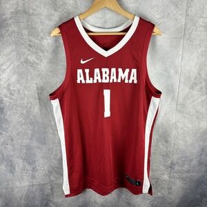 Nike Alabama Crimson Tide Basketball Jersey Mens Large Red White Dri-FIT #1